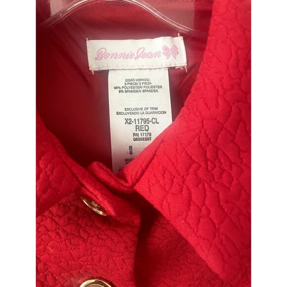 Bonnie Jean Plaid Holiday Dress with Red Coat Sz 4T - Picture 7 of 7